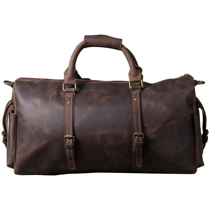Brown Leather Holdall Bag Men