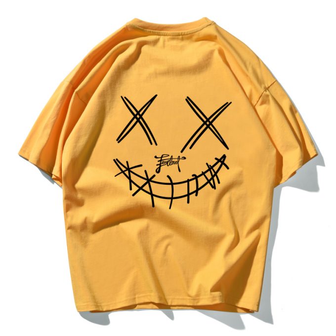 Devil Skull Print Couple Summer Fashion Men T Shirt Hip Hop