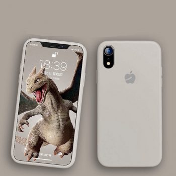 Iphone Liquid Silikone Cover Rock Gray