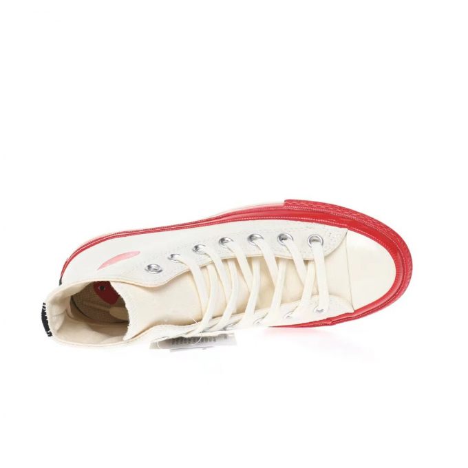 Cdg Comme Des Garcons Play ✘ Converse Chuck Taylor 1970 High Red4