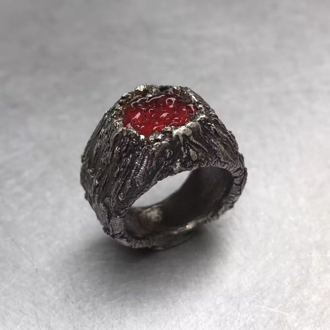 Vintage Volcanic Silver Ring