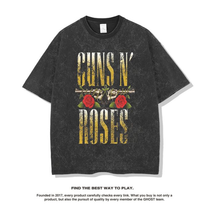GunsN'&Rose Washed Black T-Shirt