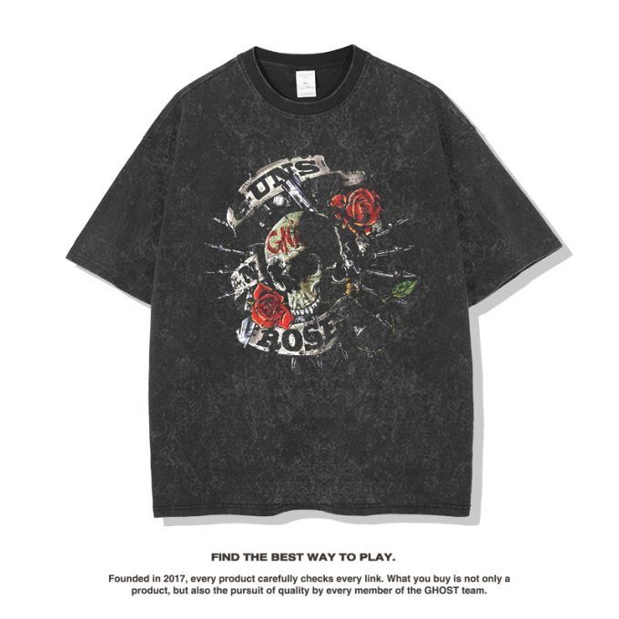 Guns&Rose Washed Black T-Shirt