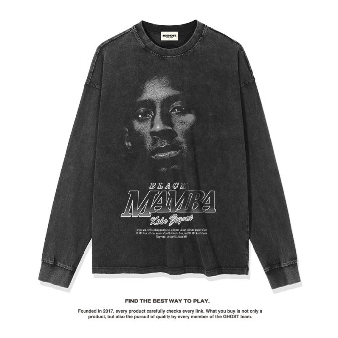 Mamba Washed Black Long-T-Shirt