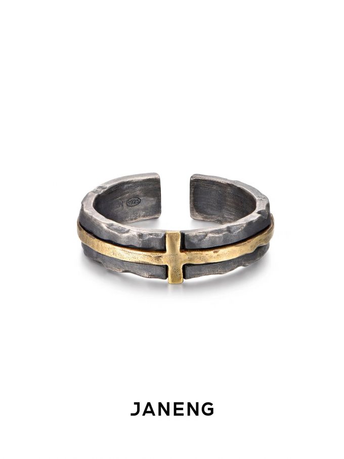 Vintage Fashion Sterling Silver Cross Ring