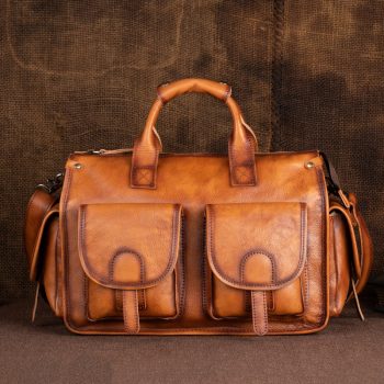 Genuine leather vintage handbag