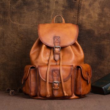 Genuine leather vintage back-bags